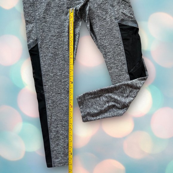 Victoria’s Secret PINK Women’s Gray Black Ultimate Mesh Athletic Leggings Size L - Picture 4 of 7